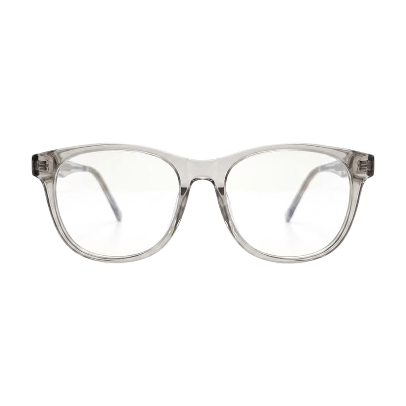 Women's Soft Round Acetate Frame — Smoke Grey — Eyeglasses in Smoke Grey